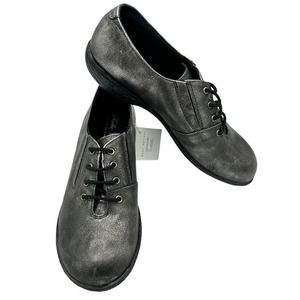 HELLE COMFORT WELLNESS PEWTER OXFORD COMFORT SHOES SIZE 6.5